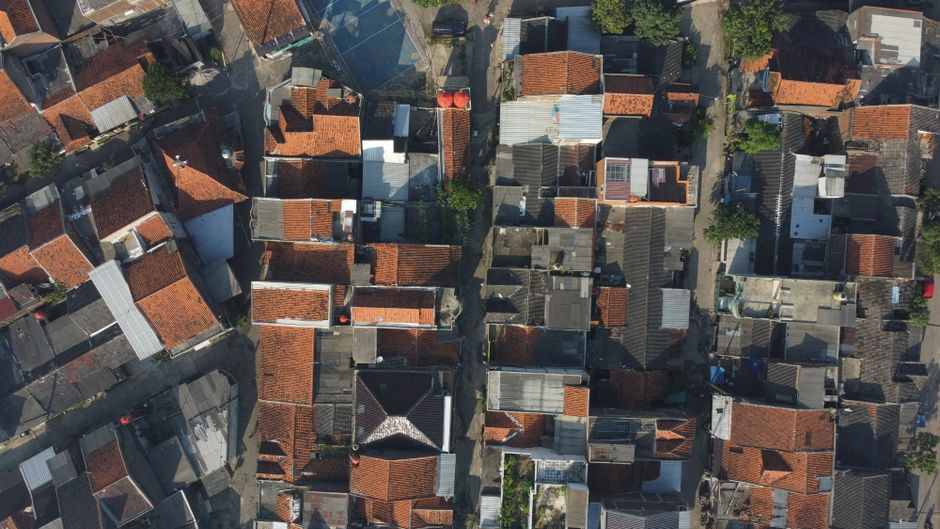 從空中俯瞰的住宅區